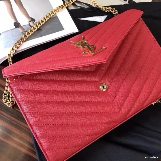 Repzbay REP MATELASSÉ WALLET CHAIN YSL CASSANDRE 0809